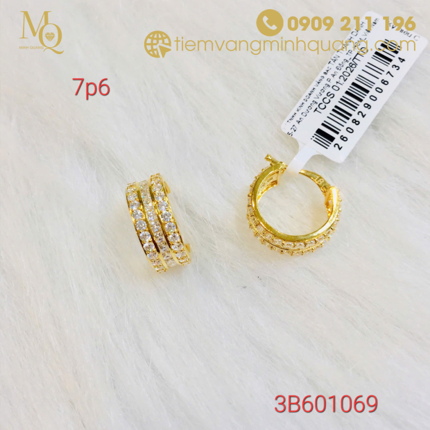 Bông tai vàng 18k 7p6 3B601069