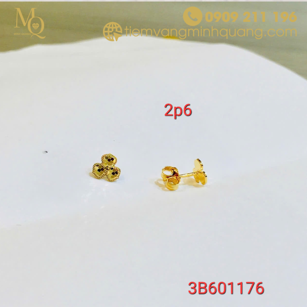 Bông tai vàng 18k 2p6 3B601176