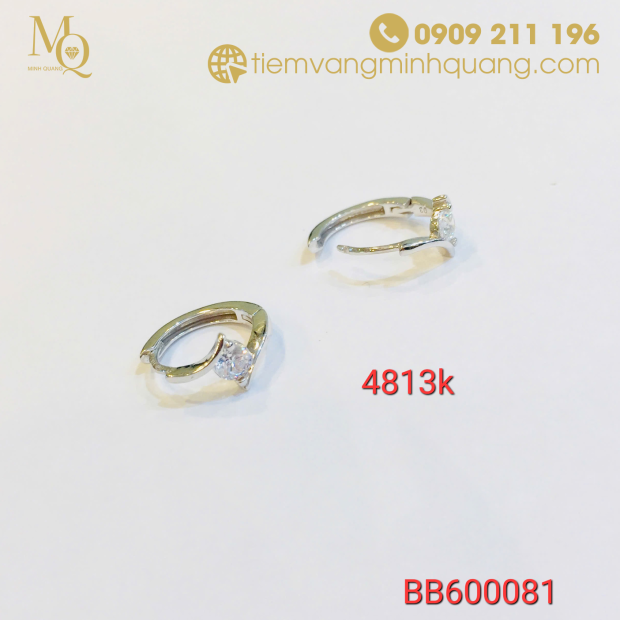 Bông tai vàng trắng BB600081