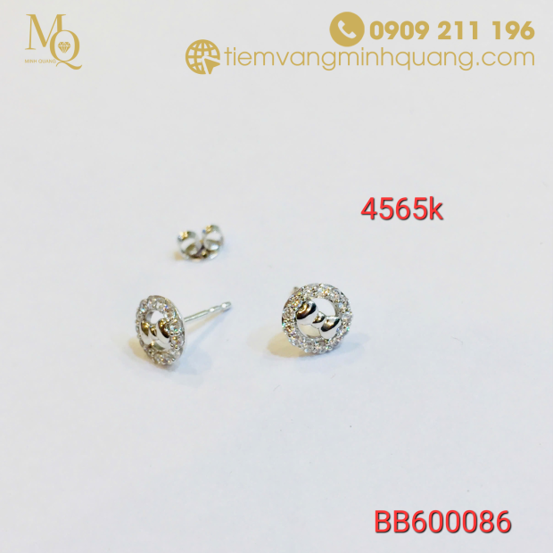 Bông tai vàng trắng BB600086