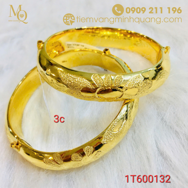 Kiềng tay vàng 24k 3 chỉ 1T600132