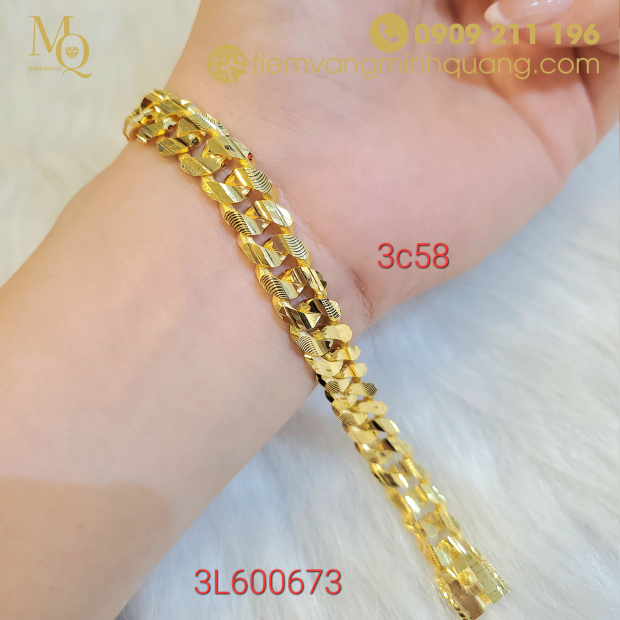 Lắc tay vàng 18k 3c58 3L600673