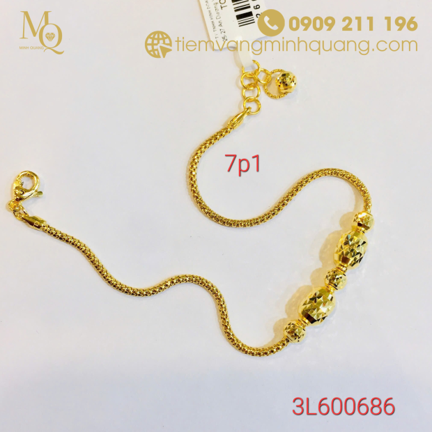 Lắc tay vàng 18k 7p1 3L600686