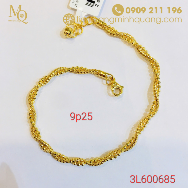 Lắc tay vàng 18k 9p25 3L600685