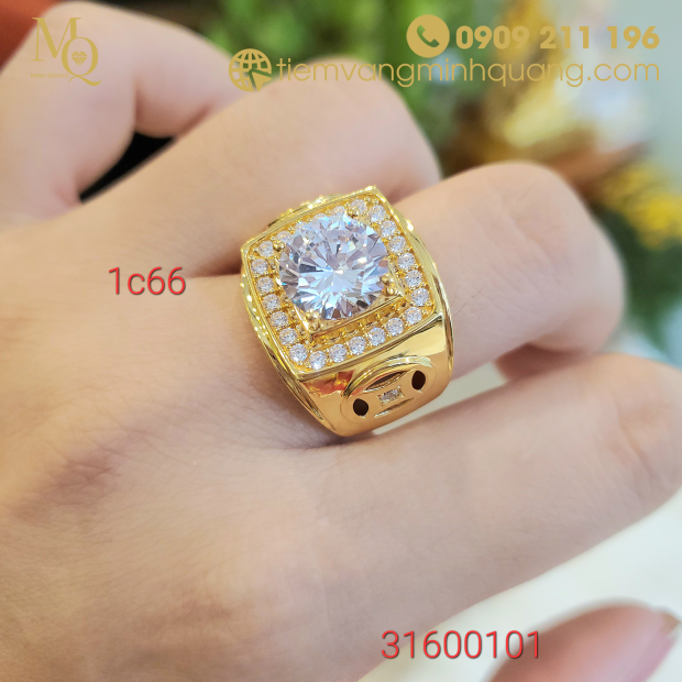 Nhẫn nam vàng 18k 1c66 31600101